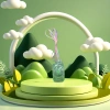 Green transparent whistle, children's safety whistle, portable whistle for sports training Specification image